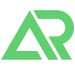 Green stylized "AR" logo with a triangular design, combining the letters into a sleek geometric shape.